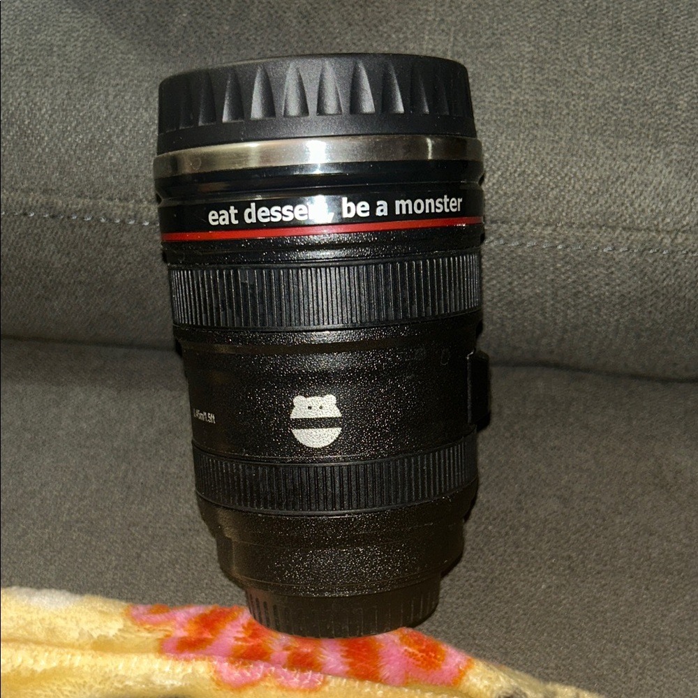 New Black Camera Lens Mug by Mini Monster